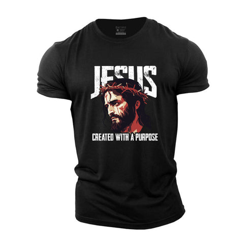 Men's Jesus Created With A Purpose Cotton T-Shirt